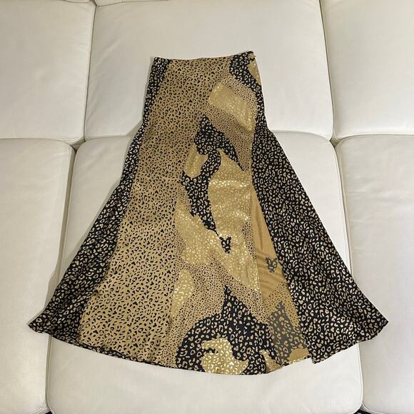 RIXO London Leopard Print Silk Slip Skirt - Picture 12 of 16